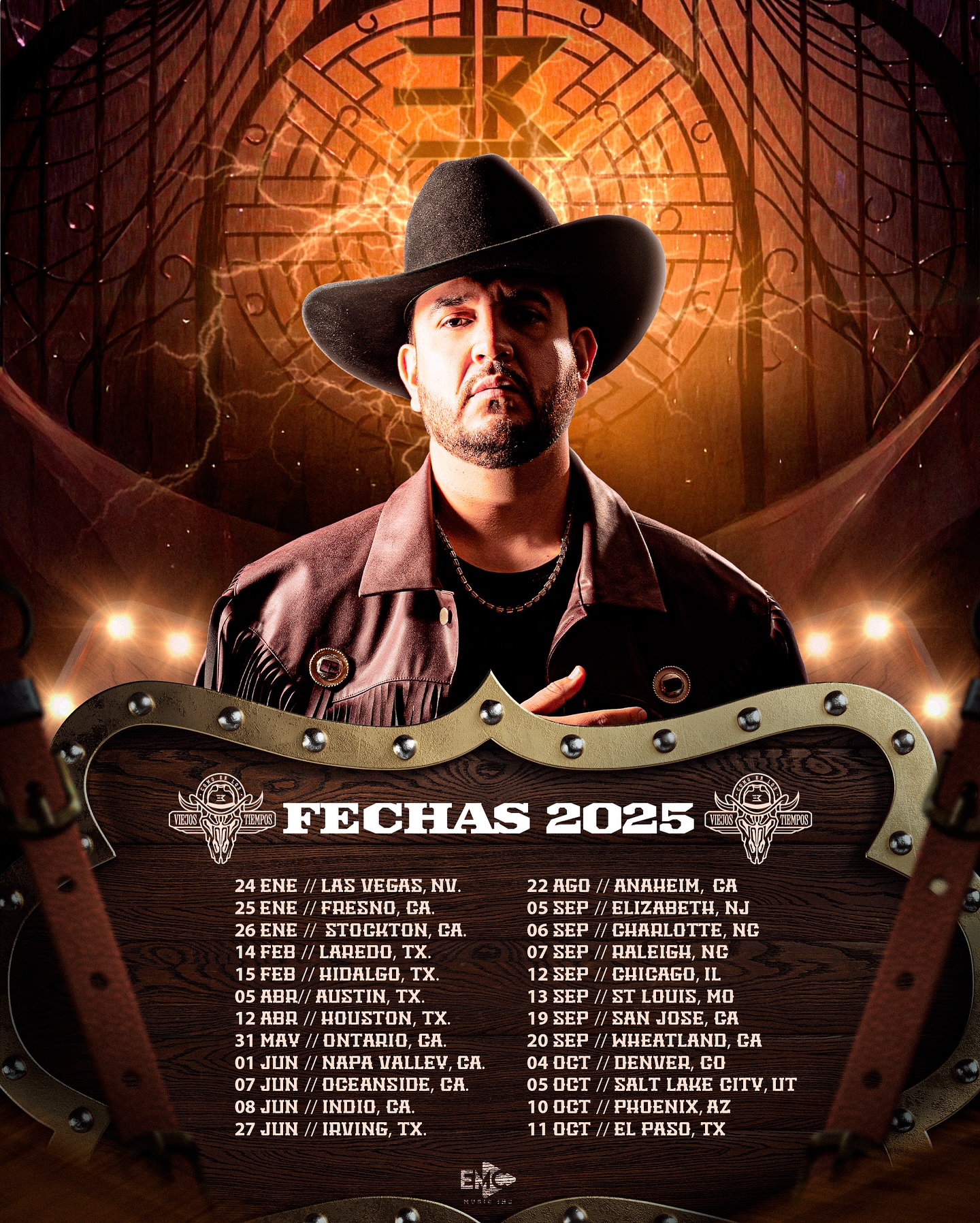 Edén Muñoz Como en los Viejos Tiempos Tour Poster 2025